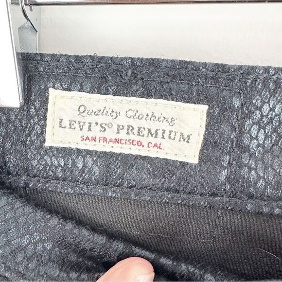Levi's women's size 31 Mile High Rise Super Skinny Ankle Black Snake Print Jeans - Picture 6 of 16